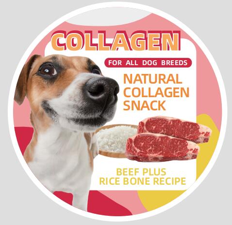 DOGISMILE DELICIOUS COLLAGEN PET SNACK PET FOOD BEEF PLUS RICE RECIPE